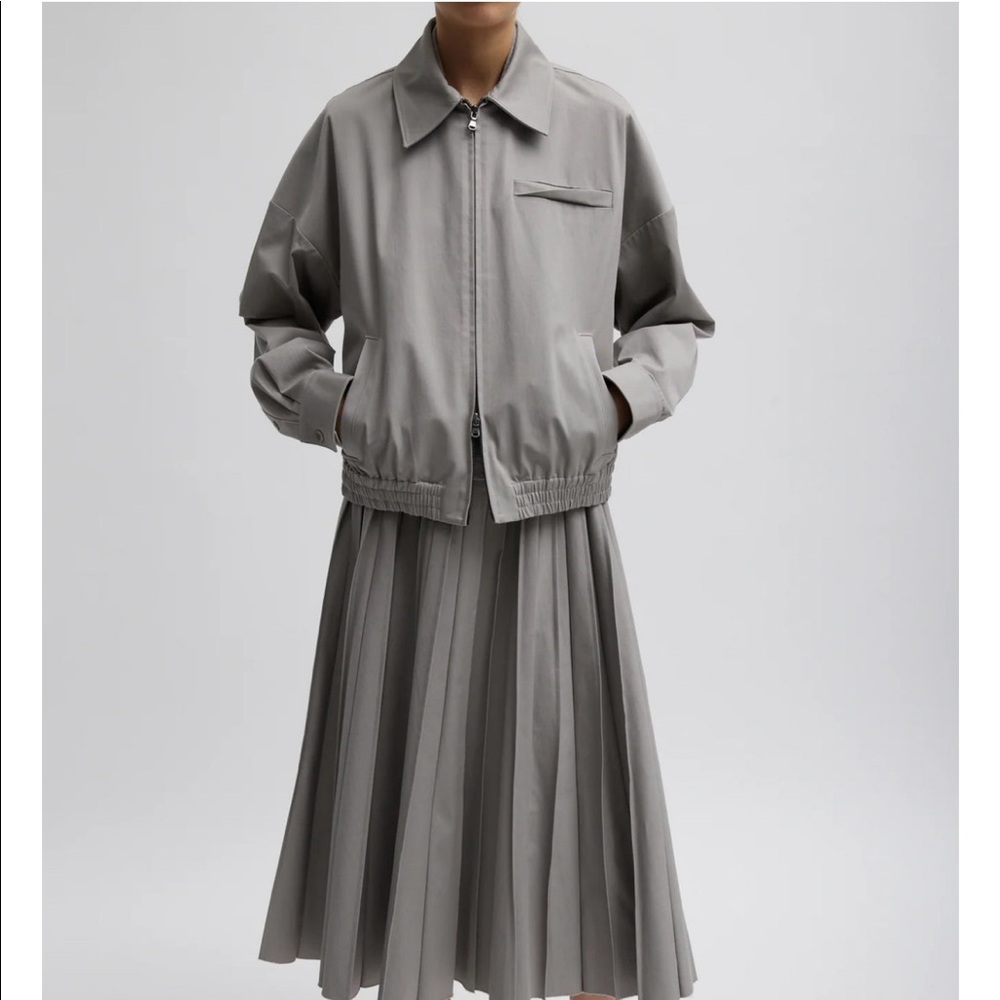 Tibi // NWT Oliver Cotton Stretch Tricotine Bomber